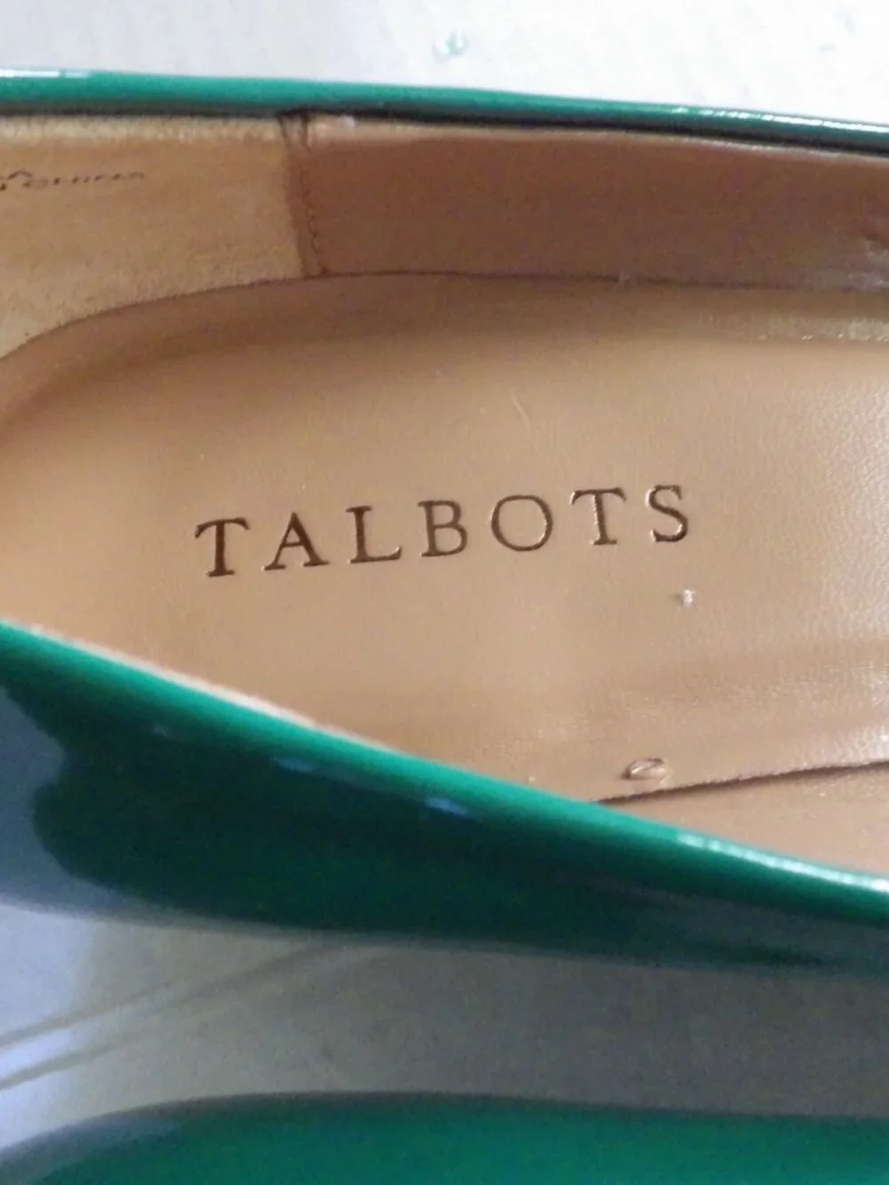 Talbots Tiffy48 Cucumber (Green) Patent Wedge/ Open Toe/ 1.5